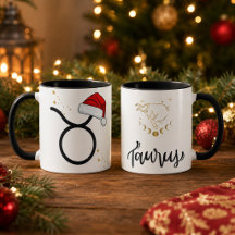 クリスマスの牡牛座サンタ帽子