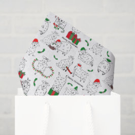 クリスマスの牧場のヤギ 薄葉紙