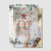 クリスマスの物干しメリーの小さな赤ちゃんシャワー ベラム紙招待状 (オフセット (カップル))