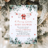 クリスマスの物干しメリーの小さな赤ちゃんシャワー 招待状