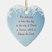 クリスマスの物語のルーク2のキリスト教のカスタマイズ可能 セラミックオーナメント (右)