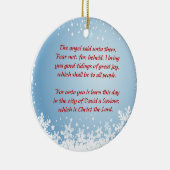 クリスマスの物語のルーク2のキリスト教のカスタマイズ可能 セラミックオーナメント (右)