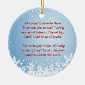 クリスマスの物語のルーク2のキリスト教のカスタマイズ可能 セラミックオーナメント (正面)