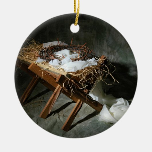 クリスマスの物語の隠喩 メタルオーナメント (正面)