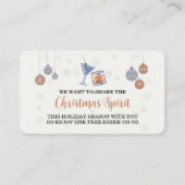 クリスマスの特別なドリンクチケット「クリスマス気分」 エンクロージャーカード (正面)