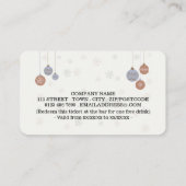 クリスマスの特別なドリンクチケット「クリスマス気分」 エンクロージャーカード (裏面)