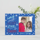 クリスマスの特別な瞬間をポルト・サッビア・ナターレのフォトカードで 招待状 (スタンド正面)