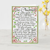 クリスマスの特別な言葉 カード (黄色い花)