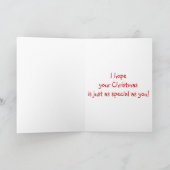 クリスマスの特別先生のための高木飾り シーズンカード (内部)