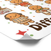 クリスマスの特別支援学級の先生 クッキーで意思疎通が異なる ポスター (角)