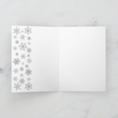 クリスマスの特大オーナメントと銀河系背景 シーズンカード (内部)