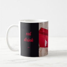 クリスマスの犬がモフモフ コーヒーマグカップ