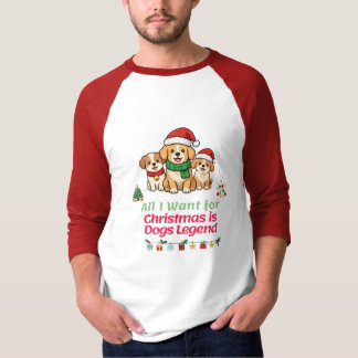クリスマスの犬たち ホリデーの伝説 Tシャツ