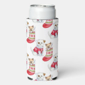 クリスマスの犬と猫 スリム缶クーラー (Seltzer裏面)