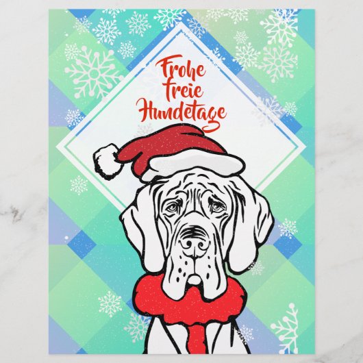 クリスマスの犬のさまよいフライヤー チラシ (正面)