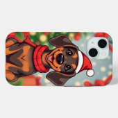 クリスマスの犬のギフト ホリデー 毎日保護 Case-Mate iPhoneケース (裏面 (横))