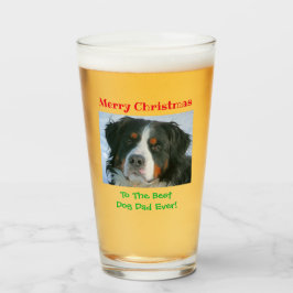 クリスマスの犬のパパ最高のペットの写真ビールジョッキ タンブラーグラス