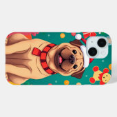 クリスマスの犬の休日 毎日使用 保護 Case-Mate iPhoneケース (裏面 (横))