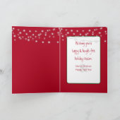 クリスマスの犬もつれたライト シーズンカード (内部)