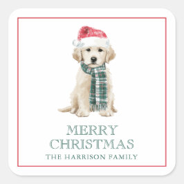 クリスマスの犬ギフト同梱 スクエアシール