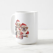 クリスマスの犬達" かわいい犬好きな人へ コーヒーマグカップ (正面左)