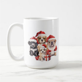 クリスマスの犬達" かわいい犬好きな人へ コーヒーマグカップ