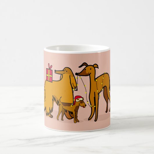 クリスマスの犬 コーヒーマグカップ (中央)