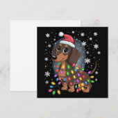 クリスマスの犬 ダックスフント サンタ クリスマス ウィーナー (正面/裏面)