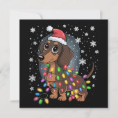 クリスマスの犬 ダックスフント サンタ クリスマス ウィーナー (正面)
