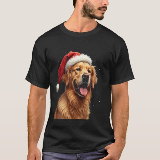 クリスマスの犬 Tシャツ (正面)