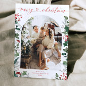 クリスマスの独身の葉写真アーチ シーズンカード