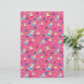 クリスマスの猫が眠っている、雪の結晶 便箋 (スタンド正面)