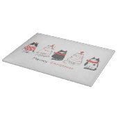 クリスマスの猫たち カッティングボード (角)