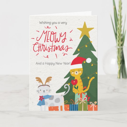 クリスマスの猫たち シーズンカード (正面)