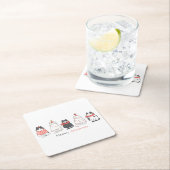 クリスマスの猫たち スクエアペーパーコースター (インサイチュ)