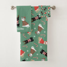 クリスマスの猫たち バスタオルセット