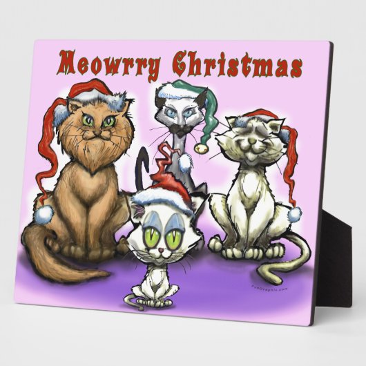 クリスマスの猫たち フォトプラーク (側面)
