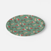 クリスマスの猫たち ペーパープレート (アングル)