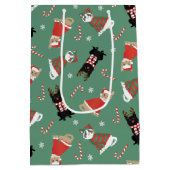 クリスマスの猫たち ミディアムペーパーバッグ (裏面)