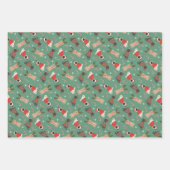クリスマスの猫たち ラッピングペーパーシート (正面)