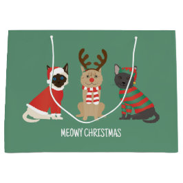 クリスマスの猫たち ラージペーパーバッグ