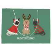 クリスマスの猫たち ラージペーパーバッグ (裏面)