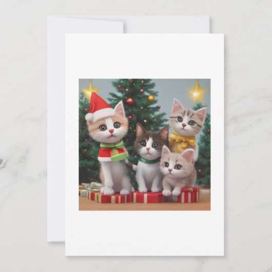 クリスマスの猫たち 招待状 (正面)