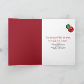 クリスマスの猫と木 シーズンカード (内部)