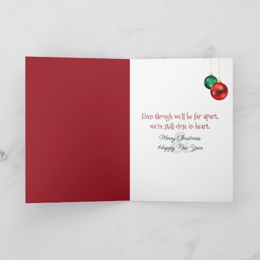 クリスマスの猫と木 シーズンカード (内部)