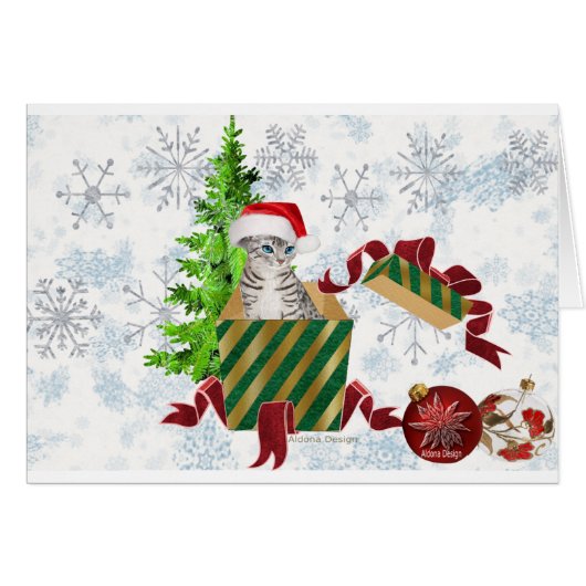 クリスマスの猫のご挨拶 (正面横)