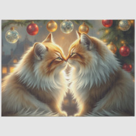 クリスマスの猫のキス ティシューペーパー 薄葉紙