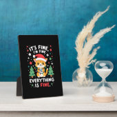 クリスマスの猫は元気です Xmas Cat Chr フォトプラーク (側面)