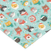 クリスマスの猫を着たホリデーセーター柄 ショートテーブルランナー (コーナー)