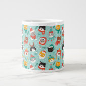 クリスマスの猫を着たホリデーセーター柄 ジャンボコーヒーマグカップ (正面)